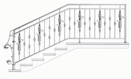 Кованое перило
