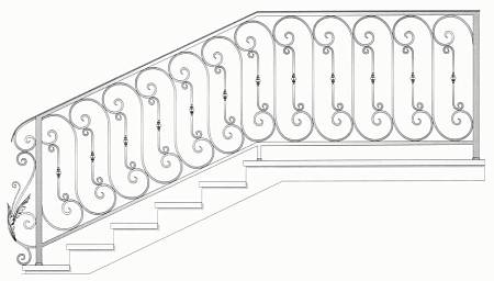 Кованое перило