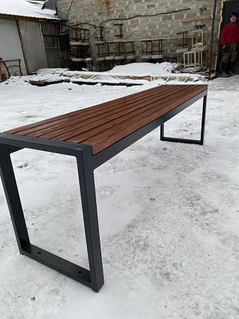 Скамейка металлическая без спинки Аксай