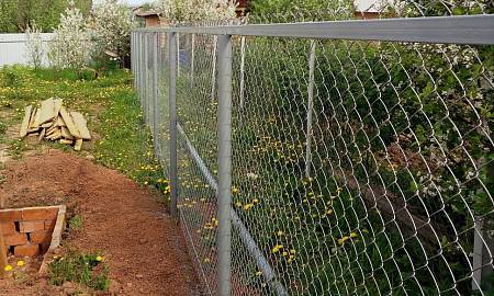 Забор из сетки рабицы "Стандарт"