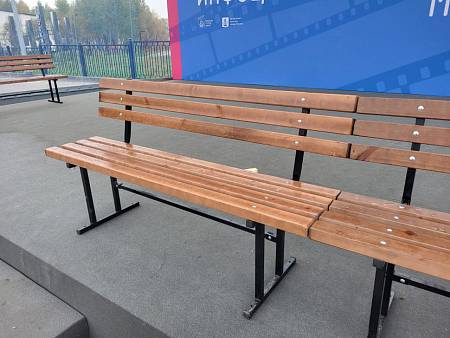 Скамейка металлическая СП со спинкой