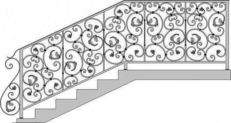 Кованое перило