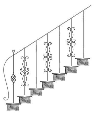 Кованое перило
