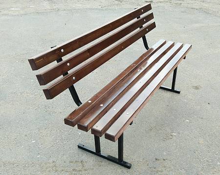 Скамейка металлическая СП со спинкой