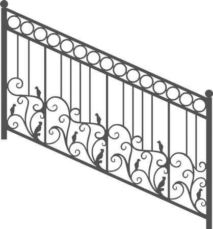 Кованое перило