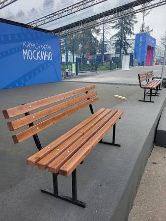 Скамейка металлическая СП со спинкой