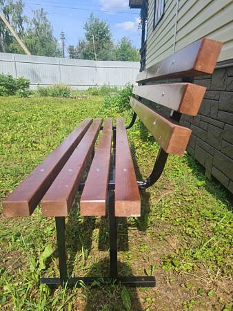 Скамейка металлическая СП со спинкой