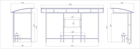 Автобусный павильон "Стандарт-П2" Автобусный павильон "Стандарт-П2"