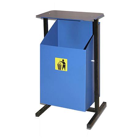 Урна уличная Уралочка 2 Синяя с крышкой